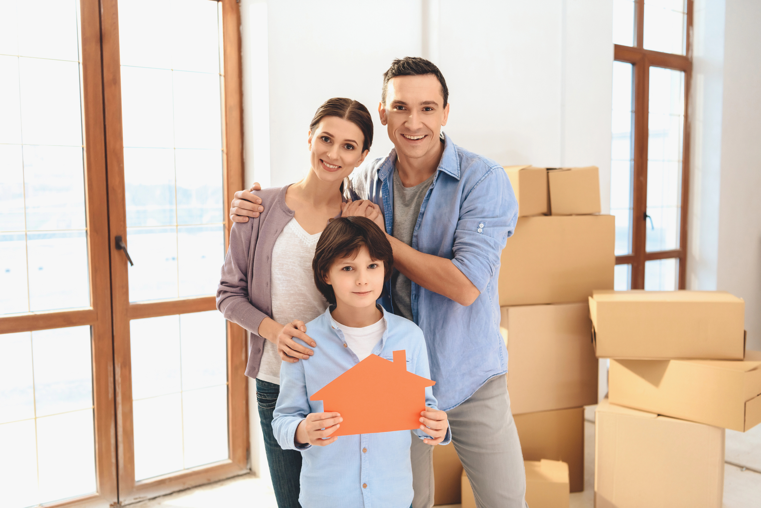 Young couple buying new home