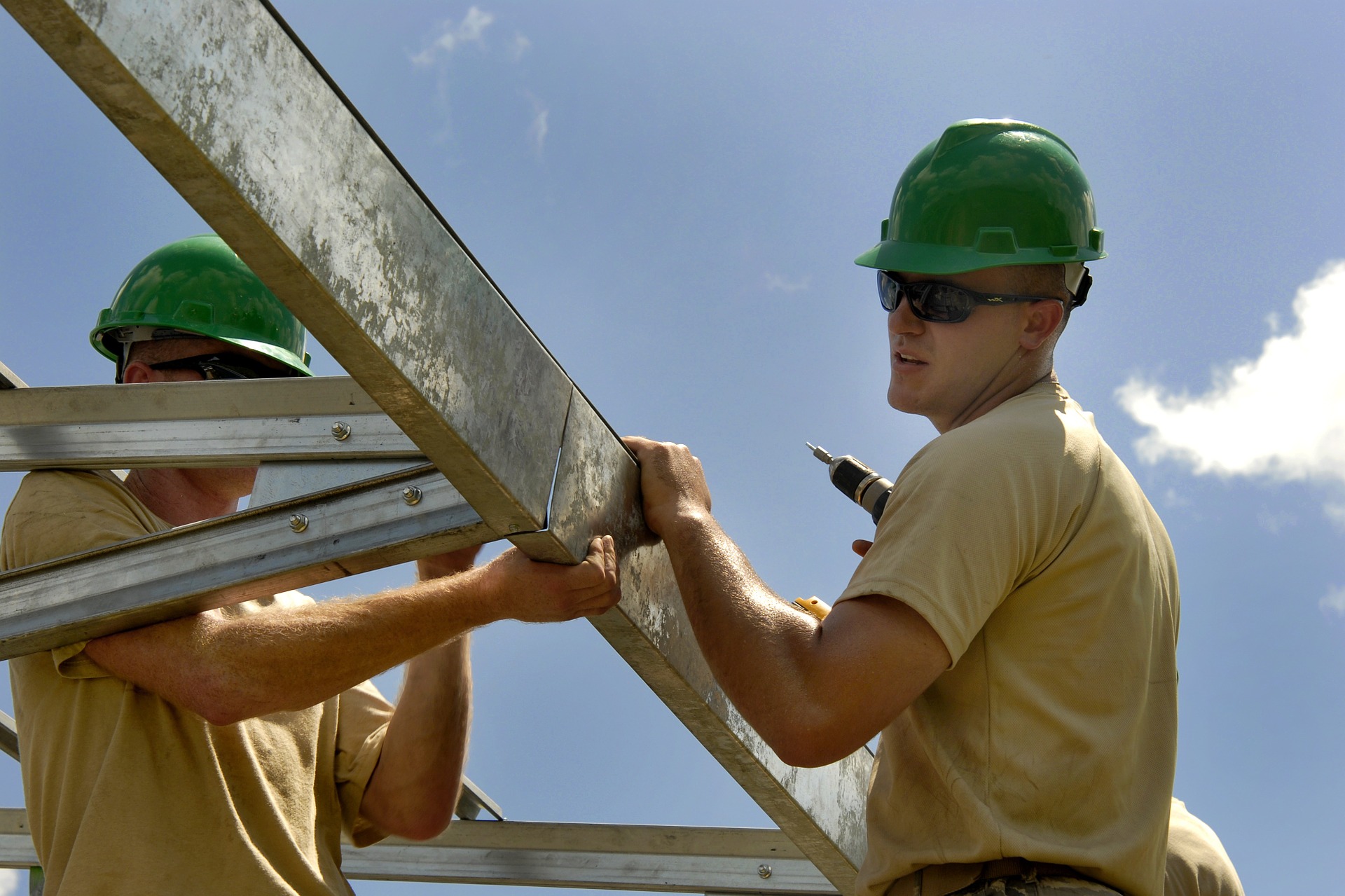 Construction crew working